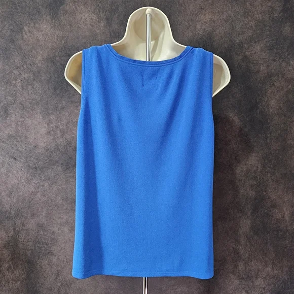 Chico's Blue Sleeveless Sweater - Picture 4 of 8